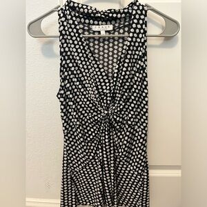 Flattering black and white blouse